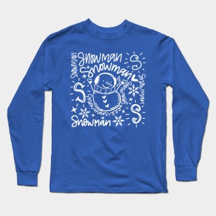 Snowman Word Art Long Sleeve T-Shirt